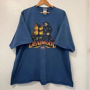 Vintage‎ 2008 Harley Davidson Deadwood South Dakota Mens Blue 3XL Short Sleeve